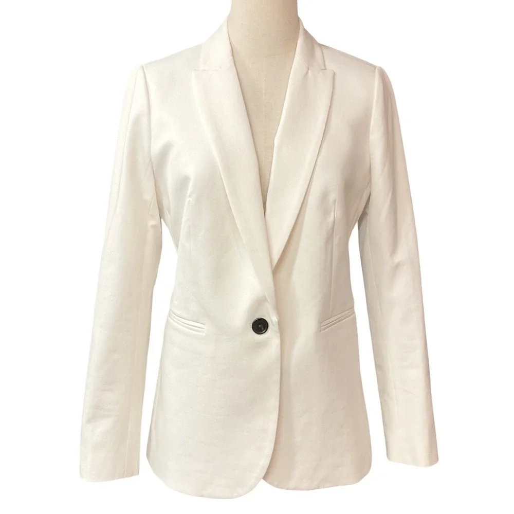 J.‎ Crew Women's Bi Stretch Collared Long Sleeve Office Minimalist Blazer Size 6